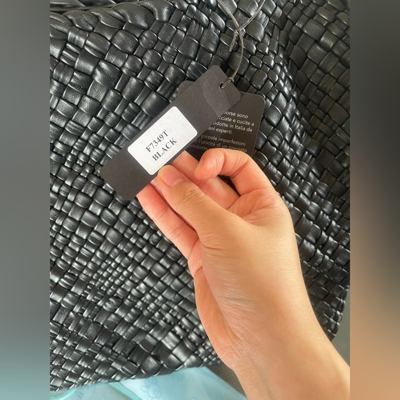 New Falor black genuine leather large tote handbag - Picture 9 of 9